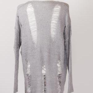 Korean Style Loose Fit Torn Ripped Sweater Knit..