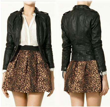 * Ship* Leopard Print Pleated Skater Skirt - 1743966125