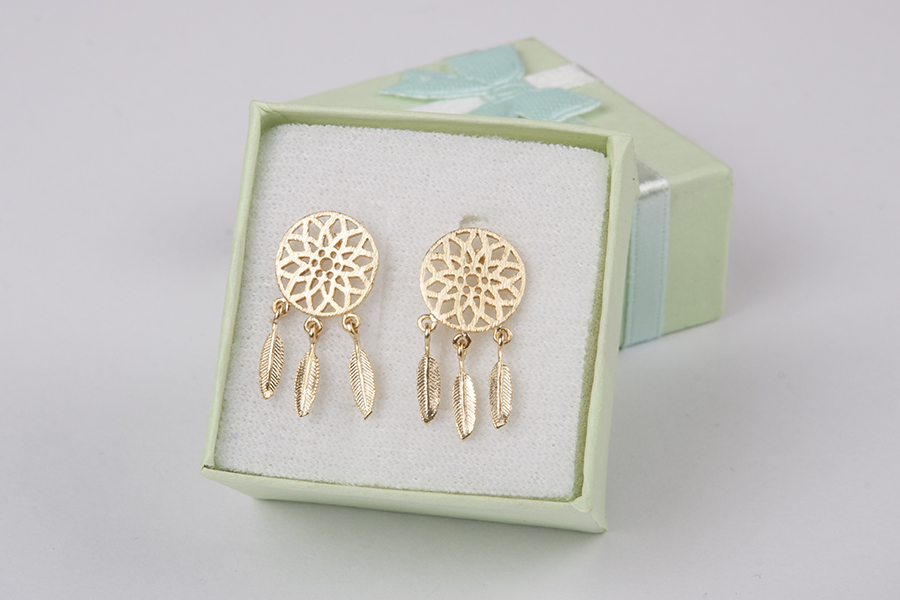 Dreamcatcher Stud Earrings Dream Catcher Gold Silver Post Gift For Dreamcatcher Stud Earrings Dream Catcher Gold Silver Post Gift For Her Women Boho Chic Minimalist Ethnic Nativ