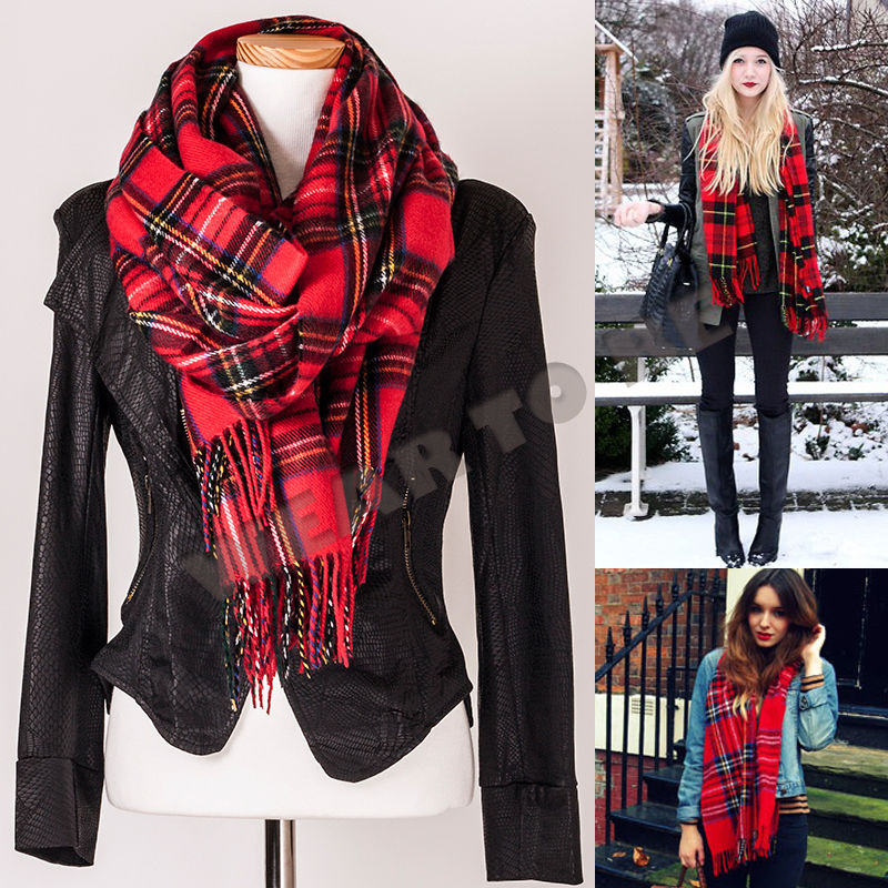 zara red scarf