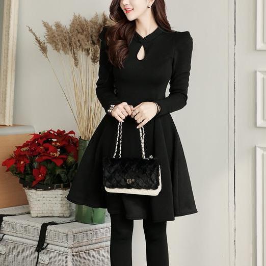 korean style dress black Korean-style Princess Tulle Dress Black main image 0