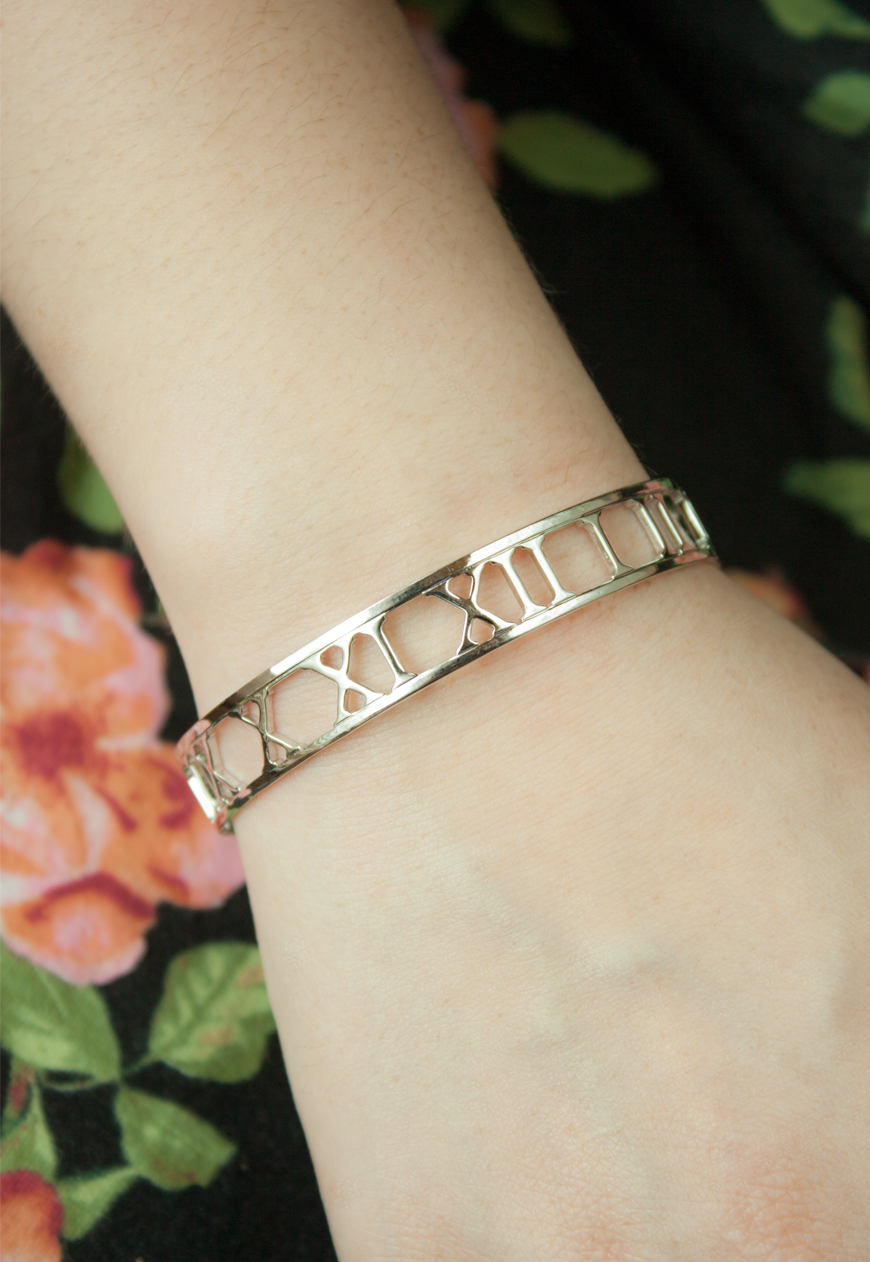 Roman Numerals Cuff Bracelet Bangle Rose Gold Silver Gold on Luulla